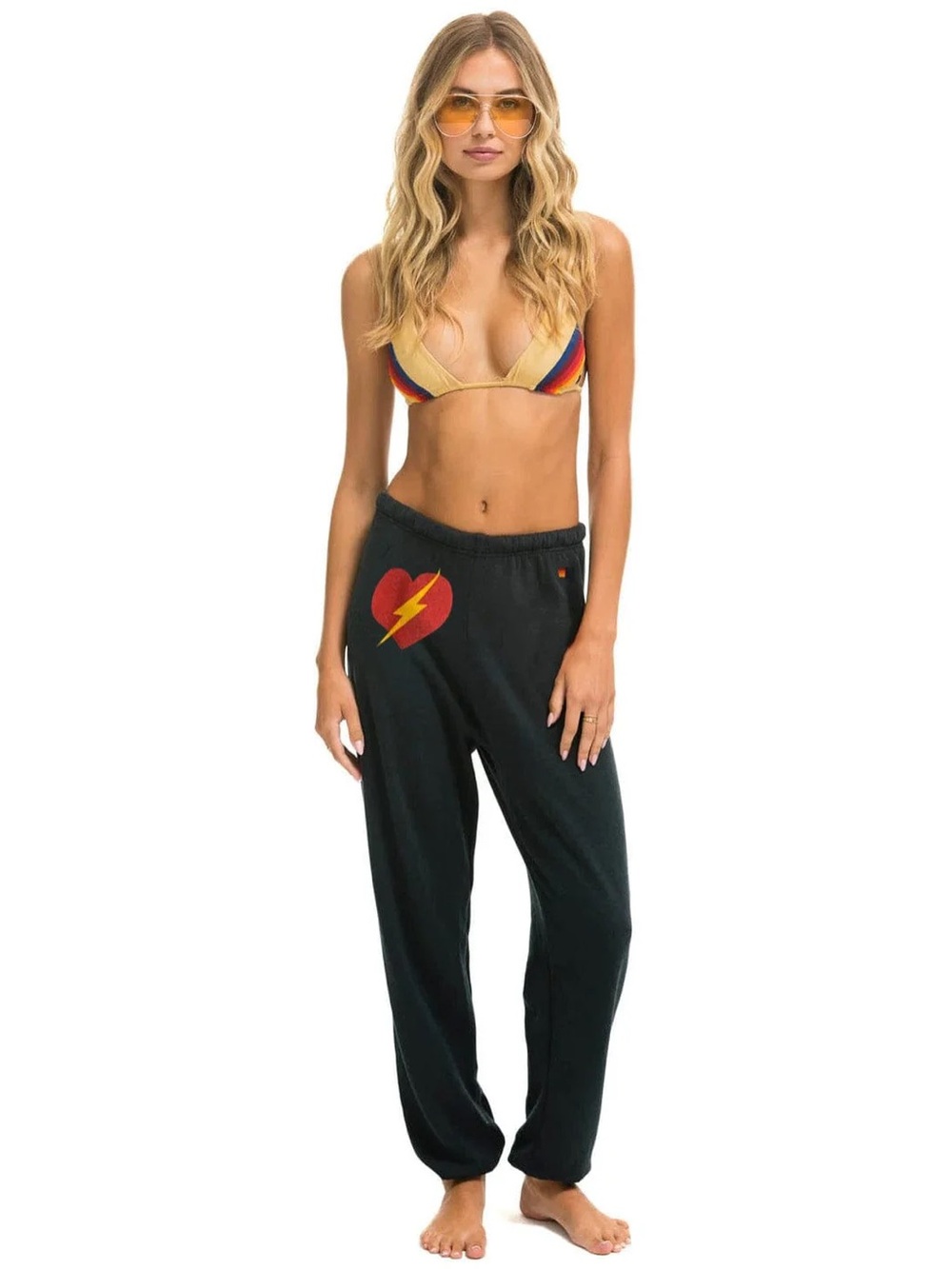 Aviator Nation Bolt Heart Sweatpants